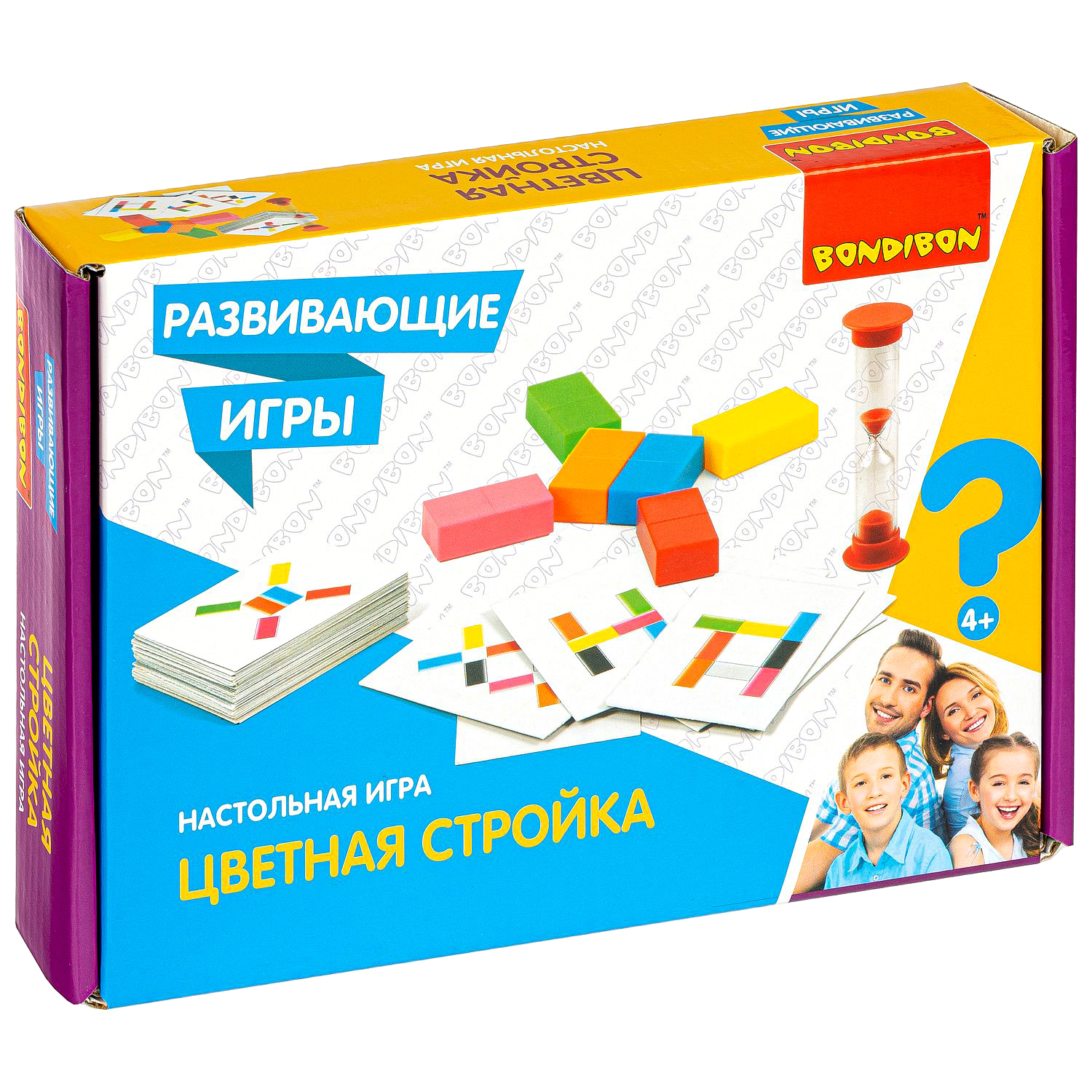 Развивающие настольные игры Bondibon ЦВЕТНАЯ СТРОЙКА, BOX